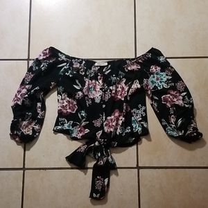 Black fashion nova crop top